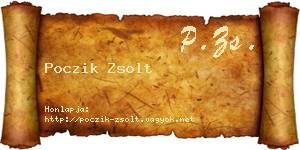 Poczik Zsolt névjegykártya